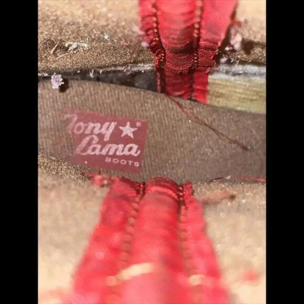 Tony Lama Kids‎ Vaquero Brown Leather Western Boots Children’s Size 3D
